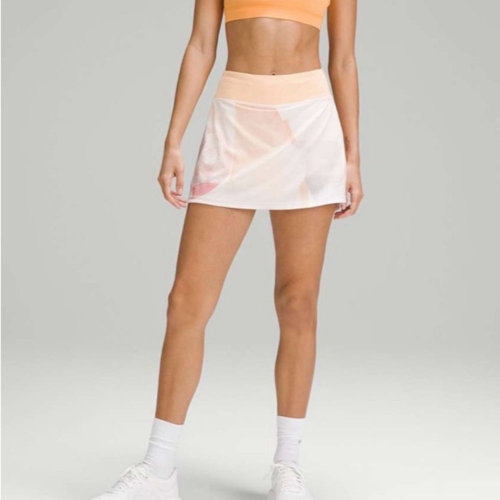 Lululemon pace, rival, midrise skirt Peach Skirt